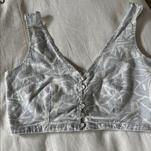 Madewell Gwen crop linen vest